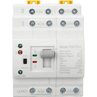 WEYTOLL Commutateur De Transfert Automatique À Double Puissance 4p 63a, Générateur D'Urgence Pour La Maison, 110v - Publicité WEYTOLL Commutateur De Transfert Automatique À Double Puissance 4p 63a, Générateur D'Urgence Pour La Maison, 110v - Publicité
