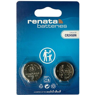Renata / Swatch Group - Pile Bouton Lithium Blister X2 Cr2450n Renata 3v 540mah - Publicité Renata / Swatch Group - Pile Bouton Lithium Blister X2 Cr2450n Renata 3v 540mah - Publicité