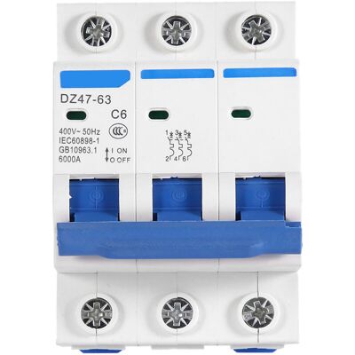 OEM Jeffergarden Ac 400v 6/10/16/20a Disjoncteur Miniature 3 Ples Disjoncteur De Sécurité Mcb Dz47-63(6a) - Publicité OEM Jeffergarden Ac 400v 6/10/16/20a Disjoncteur Miniature 3 Ples Disjoncteur De Sécurité Mcb Dz47-63(6a) - Publicité