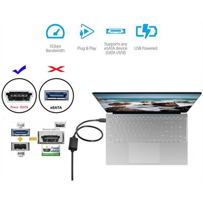 OEM L'Alimentation Est Fournie Via Une Interface Esata Dc 5v, Un Adaptateur Secteur Vers Interface Usb 3.0 Et Un Convertisseur De Puissance De 1m. Publicité OEM L'Alimentation Est Fournie Via Une Interface Esata Dc 5v, Un Adaptateur Secteur Vers Interface Usb 3.0 Et Un Convertisseur De Puissance De 1m. Publicité