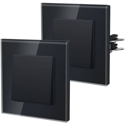 ABYSSE Interrupteur Mural, Interrupteur Va Et Vient Avec Griffes, Verre Interrupteur Lampe De Chevet, 1 Gang 1way, 86mm, Noir - Publicité ABYSSE Interrupteur Mural, Interrupteur Va Et Vient Avec Griffes, Verre Interrupteur Lampe De Chevet, 1 Gang 1way, 86mm, Noir - Publicité