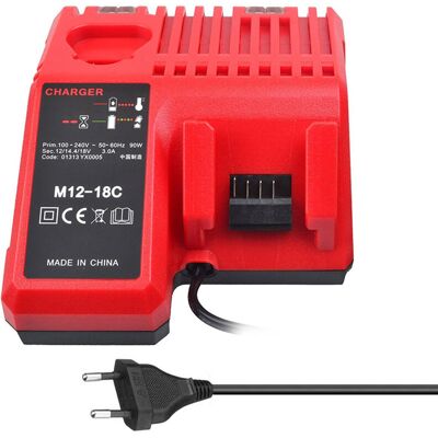 MOXIE Chargeur De Batterie Li-ion Pour 12 V 14.4v 18v C1418c 48-11-1815 / 1828/1840 M18 / 14/12 Lithium - Publicité MOXIE Chargeur De Batterie Li-ion Pour 12 V 14.4v 18v C1418c 48-11-1815 / 1828/1840 M18 / 14/12 Lithium - Publicité