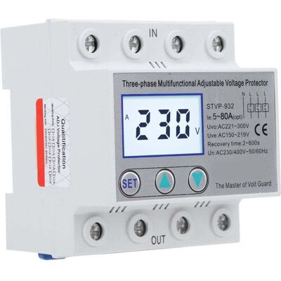 OEM Protecteur De Tension, Protecteur De Tension Réglable, Multifonction Triphasé À Réinitialisation Automatique Stvp-932 230 V 400 V Ca, Avec Fonctions Complètes, Performances Stables(80a)-crezuo - Publicité OEM Protecteur De Tension, Protecteur De Tension Réglable, Multifonction Triphasé À Réinitialisation Automatique Stvp-932 230 V 400 V Ca, Avec Fonctions Complètes, Performances Stables(80a)-crezuo - Publicité