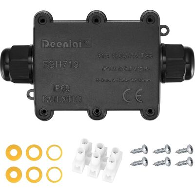 SANS MARQUE Boîte De Jonction Étanche Ip68, Boîte De Dérivation Etanche Electrique Exterieur, 2 Voies Connecteurs De Câble M20 Pour Cable 5mm À 15mm Diamètre - Publicité SANS MARQUE Boîte De Jonction Étanche Ip68, Boîte De Dérivation Etanche Electrique Exterieur, 2 Voies Connecteurs De Câble M20 Pour Cable 5mm À 15mm Diamètre - Publicité