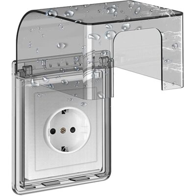 MOXIE Type 86 Cache Prise Etanche Electrique Murale, Prise Electrique De Courant Etanche, Autocollant Prise Couvercle Interrupteur, 10.8x7.5x12.3cm, Pour Salle De Bain Et Cuisine Prise - Publicité MOXIE Type 86 Cache Prise Etanche Electrique Murale, Prise Electrique De Courant Etanche, Autocollant Prise Couvercle Interrupteur, 10.8x7.5x12.3cm, Pour Salle De Bain Et Cuisine Prise - Publicité
