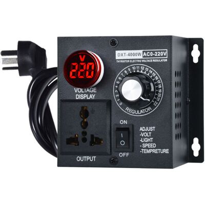 OEM Régulateur De Tension Électronique 220 V Ca, 4000 W – Régulateur De Tension – Variateur De Vitesse – Avec Prise Européenne - Publicité OEM Régulateur De Tension Électronique 220 V Ca, 4000 W – Régulateur De Tension – Variateur De Vitesse – Avec Prise Européenne - Publicité