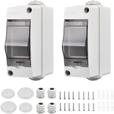 OEM 2 Pièces Coffret Electrique Etanche Petit, Coffret Electrique Etanche Exterieur Ip65 2 Modules, Avec 2 Connecteurs, Pour Une Utilisation À L'Extérieur, Dans Les Jardins, Sites Industriels-crezuo - Publicité OEM 2 Pièces Coffret Electrique Etanche Petit, Coffret Electrique Etanche Exterieur Ip65 2 Modules, Avec 2 Connecteurs, Pour Une Utilisation À L'Extérieur, Dans Les Jardins, Sites Industriels-crezuo - Publicité