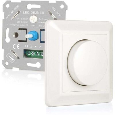 OEM Variateur De Lumiere Led 5-200w, Interrupteur Variateur Dimmable Led 220v-240v, Variateur Led Rotatif Pour Lampes Led Dimmables,incandescentes, Halogènes. Silencieux Et Économe En Énergie-crezuo - Publicité OEM Variateur De Lumiere Led 5-200w, Interrupteur Variateur Dimmable Led 220v-240v, Variateur Led Rotatif Pour Lampes Led Dimmables,incandescentes, Halogènes. Silencieux Et Économe En Énergie-crezuo - Publicité