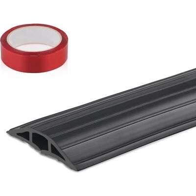 SANS MARQUE Passe Câble Sol 2m, Passage Plancher Souple Noir, 3 Passages Pour Câbles Et Fils, Protecteur Couvre-câble De Sol 200 Cm X 6,4 Cm, Avec Une Bande Adhésive Double Face De 500 3 Cm - Publicité SANS MARQUE Passe Câble Sol 2m, Passage Plancher Souple Noir, 3 Passages Pour Câbles Et Fils, Protecteur Couvre-câble De Sol 200 Cm X 6,4 Cm, Avec Une Bande Adhésive Double Face De 500 3 Cm - Publicité