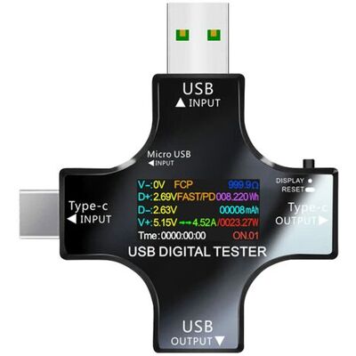 SCORPIO Testeur Usb Multimètre Usb C Meter De Courant Et De Tension 3.3-30v 0-5.1a Tester 2 En 1 Voltmetre Amperemetre Capacité Alimentation Wattmètre Chargeur Détecteur - Publicité SCORPIO Testeur Usb Multimètre Usb C Meter De Courant Et De Tension 3.3-30v 0-5.1a Tester 2 En 1 Voltmetre Amperemetre Capacité Alimentation Wattmètre Chargeur Détecteur - Publicité