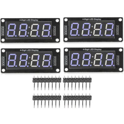 OEM 4 Modules D'Affichage Led Tm1637 7 Segments Avec Tubes Numériques 4 Chiffres 0.56 Pouces Bleus Pour Horloge - Publicité OEM 4 Modules D'Affichage Led Tm1637 7 Segments Avec Tubes Numériques 4 Chiffres 0.56 Pouces Bleus Pour Horloge - Publicité