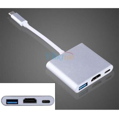 FANGMEDIA Adaptateur Usb 3.1 Type C - Non Spécifié - Hdmi - Multiport - Charge - Gris - Publicité FANGMEDIA Adaptateur Usb 3.1 Type C - Non Spécifié - Hdmi - Multiport - Charge - Gris - Publicité