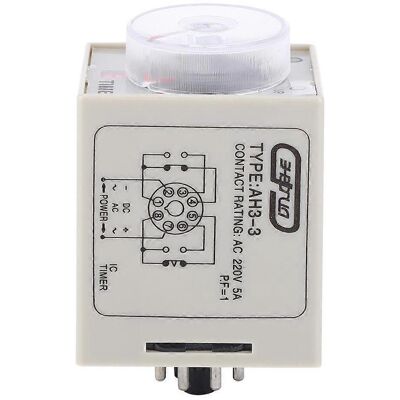 MIXHOME Relais Temporisé Ah3-3, Interrupteur À Temporisation Réglable, 220 V Ca, Pour Systèmes De Contrôle Automatique - Publicité MIXHOME Relais Temporisé Ah3-3, Interrupteur À Temporisation Réglable, 220 V Ca, Pour Systèmes De Contrôle Automatique - Publicité