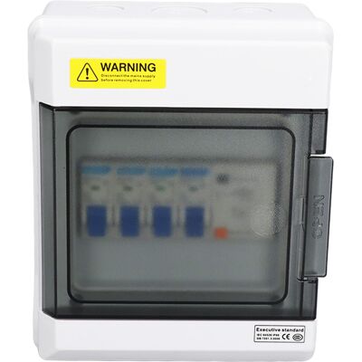 WEYTOLL Disjoncteur D'Unité De Consommation, Boîte À Fusibles À 3 Voies, Style Au 230v 63a 30ma Rcd + 3 Mcb (6a + 16a + 32a) - Publicité WEYTOLL Disjoncteur D'Unité De Consommation, Boîte À Fusibles À 3 Voies, Style Au 230v 63a 30ma Rcd + 3 Mcb (6a + 16a + 32a) - Publicité