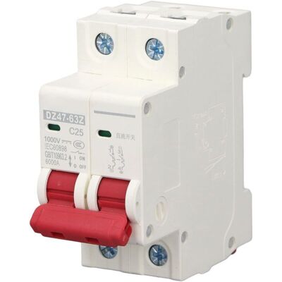 OEM Disjoncteur Miniature Mcb Dc, Disjoncteur Domestique, Disjoncteur 2p 6000 A Dc, Protection Solaire Photovoltaïque, Interrupteur D'Air 25 A Dc 1000 V, Capacité De Coupure Sur Rail-crezuo - Publicité OEM Disjoncteur Miniature Mcb Dc, Disjoncteur Domestique, Disjoncteur 2p 6000 A Dc, Protection Solaire Photovoltaïque, Interrupteur D'Air 25 A Dc 1000 V, Capacité De Coupure Sur Rail-crezuo - Publicité