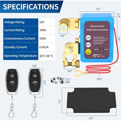 OEM Interrupteur De Coupure De Batterie À Télécommande 12 V 240 A, Coupe-circuit Automatique, Pour Voiture, Camion, Bateau-crezuo - Publicité OEM Interrupteur De Coupure De Batterie À Télécommande 12 V 240 A, Coupe-circuit Automatique, Pour Voiture, Camion, Bateau-crezuo - Publicité