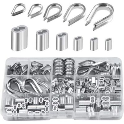 OEM Lot De 250 Cosses De Câble Métallique En Aluminium De 6 Tailles Différentes - Assortiment De Manchons À Double Barillet Et 5 Cosses De Taille Pour Câble Métalliquedengyank-crezuo - Publicité OEM Lot De 250 Cosses De Câble Métallique En Aluminium De 6 Tailles Différentes - Assortiment De Manchons À Double Barillet Et 5 Cosses De Taille Pour Câble Métalliquedengyank-crezuo - Publicité