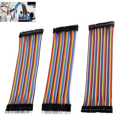 SANS MARQUE 120 Pièces Jumper Wire Breadboard Dupont Cable, 40 Pin 3 En 1 Ruban De Câbles Male Femelle Mâle Mâle Femelle Femelle, Fils Séparables Multicolores Pour Arduino Prototypage Pi, Câbles 2,54 Mm 20cm - Publicité SANS MARQUE 120 Pièces Jumper Wire Breadboard Dupont Cable, 40 Pin 3 En 1 Ruban De Câbles Male Femelle Mâle Mâle Femelle Femelle, Fils Séparables Multicolores Pour Arduino Prototypage Pi, Câbles 2,54 Mm 20cm - Publicité