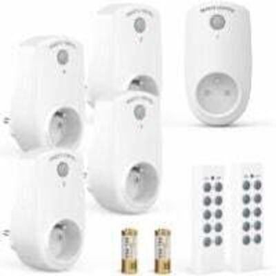 OEM Lot De 5 Prises Télécommandées Sans Fil – 30m De Portée – 2 Télécommandes Incluses – Interrupteur On/off – Boîtier Abs-crezuo - Publicité OEM Lot De 5 Prises Télécommandées Sans Fil – 30m De Portée – 2 Télécommandes Incluses – Interrupteur On/off – Boîtier Abs-crezuo - Publicité