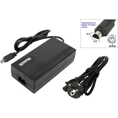 Powersmart 2a 54.6v Chargeur D'Alimentation 110 W Pour Batteries Li-ion Phylion Joycube 48 V Avec Connecteur À 5 Broches - Publicité Powersmart 2a 54.6v Chargeur D'Alimentation 110 W Pour Batteries Li-ion Phylion Joycube 48 V Avec Connecteur À 5 Broches - Publicité
