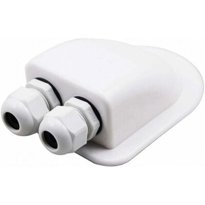 OEM Blanc Boîte De Passage De Câbles De Panneaux Solaires Pour Caravanes Boîte De Jonction Ronde À 2 Trous - Publicité OEM Blanc Boîte De Passage De Câbles De Panneaux Solaires Pour Caravanes Boîte De Jonction Ronde À 2 Trous - Publicité