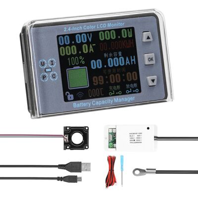 OEM Compteur De Tension Sans Fil De 2,4 Pouces Ampèremètre Voltmètre Coulomètre Détecteur De Puissance De La Batterie Testeur De Capacité De La Batterie Moniteur De Batterie En Temps Réel (avec Couvercle - Publicité OEM Compteur De Tension Sans Fil De 2,4 Pouces Ampèremètre Voltmètre Coulomètre Détecteur De Puissance De La Batterie Testeur De Capacité De La Batterie Moniteur De Batterie En Temps Réel (avec Couvercle - Publicité