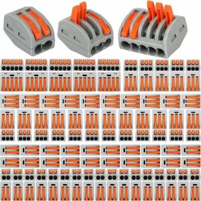 ABYSSE Connecteurs De Fil Compacts 110 Pièces, Blocs De Connecteurs Électriques, Pince 55 Pièces 2 Ports/45 Pinces 3 Ports/10 Pièces Pince 5 Ports (110pcs) - Publicité ABYSSE Connecteurs De Fil Compacts 110 Pièces, Blocs De Connecteurs Électriques, Pince 55 Pièces 2 Ports/45 Pinces 3 Ports/10 Pièces Pince 5 Ports (110pcs) - Publicité