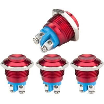OEM Interrupteur À Bouton-poussoir Momentané En Métal De 16 Mm, Bouton Rond, Bouton De Voiture, Bouton De Sonnette En Métal (interrupteur À Bouton Spdt), Rouge Étanche-dou - Publicité OEM Interrupteur À Bouton-poussoir Momentané En Métal De 16 Mm, Bouton Rond, Bouton De Voiture, Bouton De Sonnette En Métal (interrupteur À Bouton Spdt), Rouge Étanche-dou - Publicité