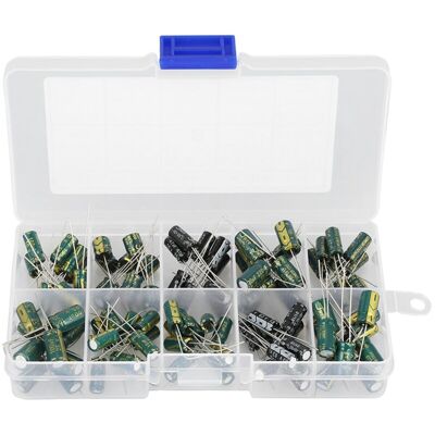 OEM Kit De 100 Condensateurs Audio De Haute Qualité, Assortiment De 10 Valeurs (10 V-63 V, 10 Μf-470 Μf), Pour Montage Diy. Publicité OEM Kit De 100 Condensateurs Audio De Haute Qualité, Assortiment De 10 Valeurs (10 V-63 V, 10 Μf-470 Μf), Pour Montage Diy. Publicité