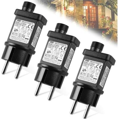 OEM Transformateur Led 31v 6w: 3 Pièces Prise Clignotante Avec Fonction Minuterie, Étanche Ip44 Transformateur Led, Fonction Mémoire, 8 Modes, Pour Lumières De Noël, - Publicité OEM Transformateur Led 31v 6w: 3 Pièces Prise Clignotante Avec Fonction Minuterie, Étanche Ip44 Transformateur Led, Fonction Mémoire, 8 Modes, Pour Lumières De Noël, - Publicité