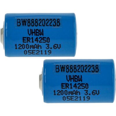 Vhbw 2x Piles Au Lithium Er14250 Remplacement Pour Vl1/2aa, Xl-050f - Piles Spéciales (1200mah, 3,6v, Li-socl2) - Publicité Vhbw 2x Piles Au Lithium Er14250 Remplacement Pour Vl1/2aa, Xl-050f - Piles Spéciales (1200mah, 3,6v, Li-socl2) - Publicité