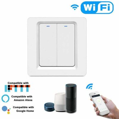 Andiamo Accessoire De Domotique Interrupteur D'Eclairage Wifi Smart Home Bouton Poussoir Smart Life/tuya App Interrupteur Mural A Telecommande Compatible Avec Alexa Google Home Pour La Commande Vocale - Publicité Andiamo Accessoire De Domotique Interrupteur D'Eclairage Wifi Smart Home Bouton Poussoir Smart Life/tuya App Interrupteur Mural A Telecommande Compatible Avec Alexa Google Home Pour La Commande Vocale - Publicité