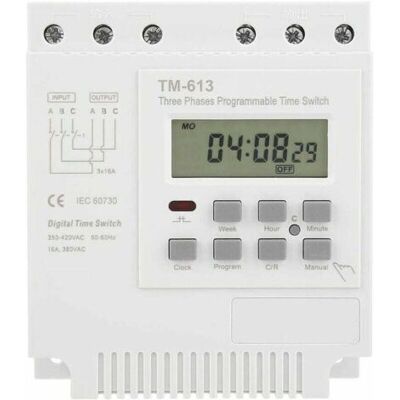 OEM Tm163 Relais Temporisé Programmable 380v / 5060hz 16a Relais Hebdomadaire Commutateur De Minuterie De Puissance Interrupteur De Minuterie Triphasé Horloge Numérique Intelligente - Publicité OEM Tm163 Relais Temporisé Programmable 380v / 5060hz 16a Relais Hebdomadaire Commutateur De Minuterie De Puissance Interrupteur De Minuterie Triphasé Horloge Numérique Intelligente - Publicité