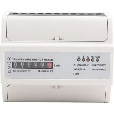 ABYSSE Compteur Électrique Numérique Triphasé 4 Fils Dinrail 20 (80) A Compteur Électronique Kwh - Publicité ABYSSE Compteur Électrique Numérique Triphasé 4 Fils Dinrail 20 (80) A Compteur Électronique Kwh - Publicité
