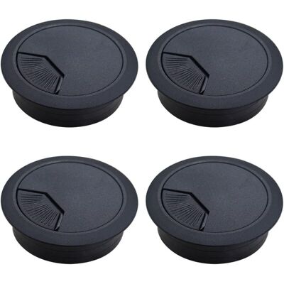MOXIE 4 Pièces Couvercle Passe Câbles Fil Rond Ø60mm Pour Encastrer Sur Table De Bureau Organisateur De Cables - Publicité MOXIE 4 Pièces Couvercle Passe Câbles Fil Rond Ø60mm Pour Encastrer Sur Table De Bureau Organisateur De Cables - Publicité