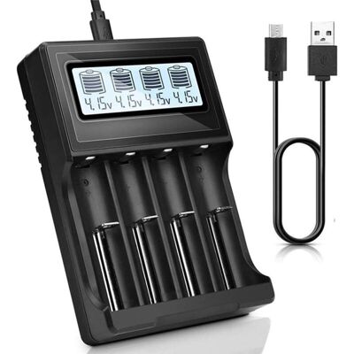 MOXIE Usb Chargeur De Batterie Intelligent Universel 18650 Avec Écran Lcd Automatique Pour Batterie Li-ion Ni-mh/ni-cd Lifepo4 Aa Aaa Aaaa C Rcr123 - Publicité MOXIE Usb Chargeur De Batterie Intelligent Universel 18650 Avec Écran Lcd Automatique Pour Batterie Li-ion Ni-mh/ni-cd Lifepo4 Aa Aaa Aaaa C Rcr123 - Publicité