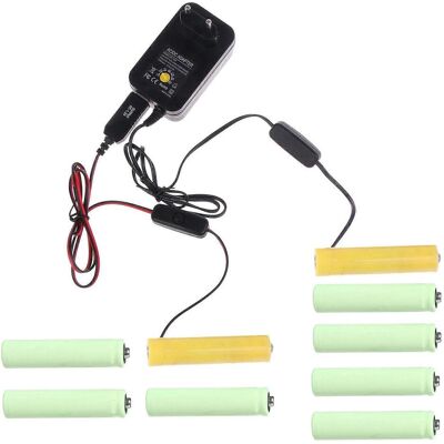 ALLAUVE Adaptateur Secteur Ac-dc Vers 1,5 V À 12 V Pour Piles Lr03/am4/aaa (remplace 1 À 8 Piles) - Ue - Publicité ALLAUVE Adaptateur Secteur Ac-dc Vers 1,5 V À 12 V Pour Piles Lr03/am4/aaa (remplace 1 À 8 Piles) - Ue - Publicité