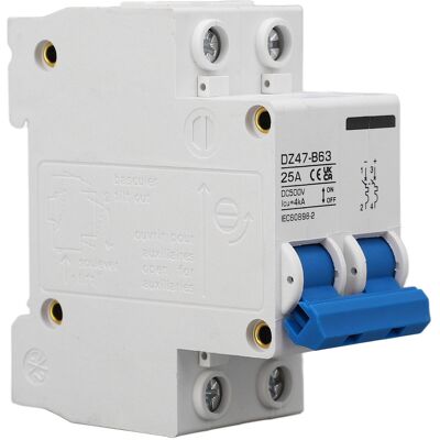 LBVIE Disjoncteur Miniature 2p Cc Type B 25 A Sur Rail Din Pour Système Photovoltaïque Solaire 500 V Cc - Publicité LBVIE Disjoncteur Miniature 2p Cc Type B 25 A Sur Rail Din Pour Système Photovoltaïque Solaire 500 V Cc - Publicité