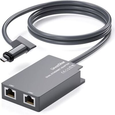 ABYSSE Starlink Adaptateur Ethernet Gen 2 À Deux Ports Starlink V2 Ethernet Avec Plusieurs Ports Pour Réseau Externe Filaire - Connexion Rapide Et Stable Jusqu'à 1 Gbit/s - Publicité ABYSSE Starlink Adaptateur Ethernet Gen 2 À Deux Ports Starlink V2 Ethernet Avec Plusieurs Ports Pour Réseau Externe Filaire - Connexion Rapide Et Stable Jusqu'à 1 Gbit/s - Publicité