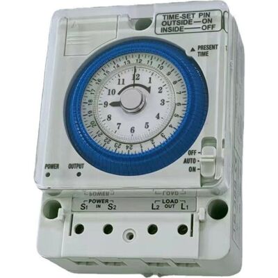 ALVIOR Minuterie Analogique Quotidienne - Montage Rail Din - 100-240 V Ca - Charge Max 16 A - Intervalle 15 Min - Batterie De Sauvegarde - 1 Pièce - Publicité ALVIOR Minuterie Analogique Quotidienne - Montage Rail Din - 100-240 V Ca - Charge Max 16 A - Intervalle 15 Min - Batterie De Sauvegarde - 1 Pièce - Publicité