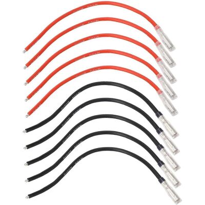 LEDE 10 Câbles Pour Moteurs Rc À Balais, Noir Et Rouge, Connecteurs Banane 4 Mm, Fil Silicone 16 Awg Pour Axial Scx10 - Publicité LEDE 10 Câbles Pour Moteurs Rc À Balais, Noir Et Rouge, Connecteurs Banane 4 Mm, Fil Silicone 16 Awg Pour Axial Scx10 - Publicité