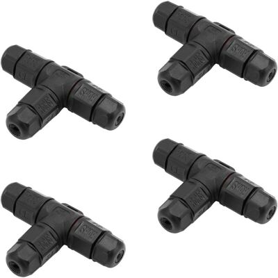 Andiamo Lot De 4 Boîtes De Jonction Étanches Ip68 Type T Pour Connexion De Câbles Exposés À L’humidité En Extérieur - Connecteurs De Câble À 3 Pôles. Ø 5 Mm - 10 Mm - Publicité Andiamo Lot De 4 Boîtes De Jonction Étanches Ip68 Type T Pour Connexion De Câbles Exposés À L’humidité En Extérieur - Connecteurs De Câble À 3 Pôles. Ø 5 Mm - 10 Mm - Publicité