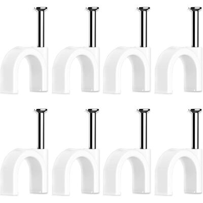 MOXIE 100 Pièces Cavalier Cable Electrique,fixation Cable Electrique,attache Fil Electrique,attache Cable Mural,clips De Cable(8mm) - Publicité MOXIE 100 Pièces Cavalier Cable Electrique,fixation Cable Electrique,attache Fil Electrique,attache Cable Mural,clips De Cable(8mm) - Publicité