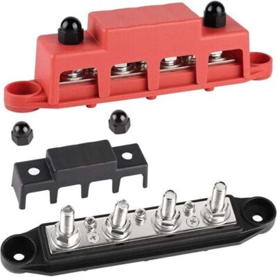 ABYSSE 2pcs Bloc De Distribution 48v M8 250a, Bloc De Connexion De Batterie , Busbar Box Pour Voiture Rv Boat Yacht - Publicité ABYSSE 2pcs Bloc De Distribution 48v M8 250a, Bloc De Connexion De Batterie , Busbar Box Pour Voiture Rv Boat Yacht - Publicité