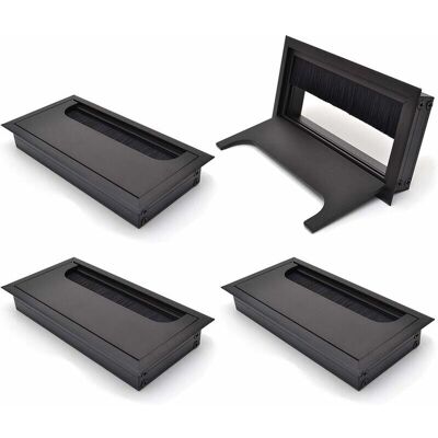 SANS MARQUE Couvercle Passe Câbles Fil Carrée 80x 160mm Pour Encastrer Sur Table De Bureau Organisateur De Cables Pour Meuble Aluminium Noir Anodisé Passage De Câble Cache-câble Lot De 4 - Publicité SANS MARQUE Couvercle Passe Câbles Fil Carrée 80x 160mm Pour Encastrer Sur Table De Bureau Organisateur De Cables Pour Meuble Aluminium Noir Anodisé Passage De Câble Cache-câble Lot De 4 - Publicité