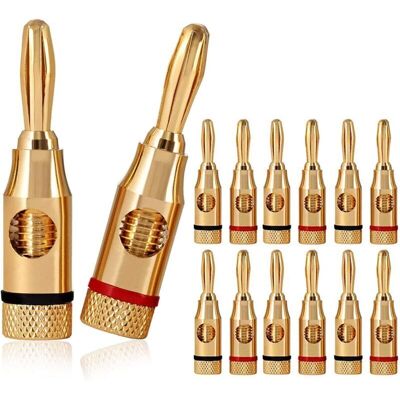 Scotch 12 Pièces Fiches Bananes Connecteur 24k Or Pour Câble Haut Parleur Enceinte Home Cinema - Publicité Scotch 12 Pièces Fiches Bananes Connecteur 24k Or Pour Câble Haut Parleur Enceinte Home Cinema - Publicité