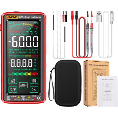 OEM Multimètre Numérique 6000 Points Intelligent Anti-brûlure Testeur Ncv Tension Courant Résistance Capacité - Publicité OEM Multimètre Numérique 6000 Points Intelligent Anti-brûlure Testeur Ncv Tension Courant Résistance Capacité - Publicité