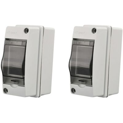 OEM 2 Pack Coffret Electrique Etanche Exterieur Ip65, 2 Modules, Abs De Surface En Plastique, Boite De Boitier Etanche Electrique Exterieur, Armoire De Contrôle, Coffret Modulaire Boitier De Jonct - Publicité OEM 2 Pack Coffret Electrique Etanche Exterieur Ip65, 2 Modules, Abs De Surface En Plastique, Boite De Boitier Etanche Electrique Exterieur, Armoire De Contrôle, Coffret Modulaire Boitier De Jonct - Publicité