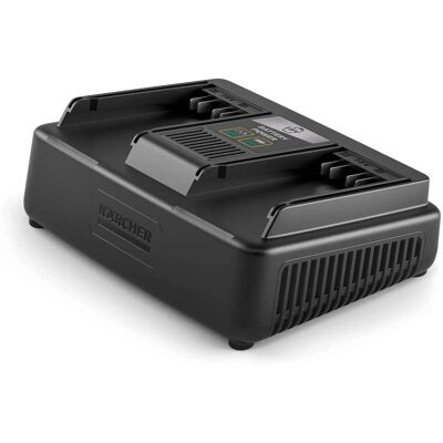 KÄRCHER Karcher Chargeur Rapide Double Battery Power 18 V 24450280, Charge 80 Pourcent En 44 Min, Fixation Murale, Garantie 2 Ans - Publicité KÄRCHER Karcher Chargeur Rapide Double Battery Power 18 V 24450280, Charge 80 Pourcent En 44 Min, Fixation Murale, Garantie 2 Ans - Publicité