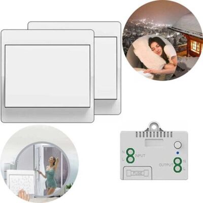 ABYSSE 1to 2 Interrupteur Sans Fil Kit, Sans Pile Interrupteur 50m-200m Sans Fil Emetteur Radio 10a Avec Contrôleur De Récepteur De Lumière Radio, Auto-alimenté De Radiocommande - Publicité ABYSSE 1to 2 Interrupteur Sans Fil Kit, Sans Pile Interrupteur 50m-200m Sans Fil Emetteur Radio 10a Avec Contrôleur De Récepteur De Lumière Radio, Auto-alimenté De Radiocommande - Publicité